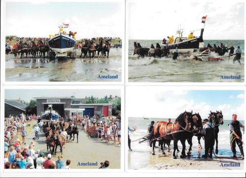 8x Ameland Stichting Paardenreddingsboot, Verzamelen, Ansichtkaarten | Nederland, Ongelopen, Waddeneilanden, 1980 tot heden, Verzenden