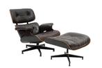 Originele Charles Eames Lounge Chair 670 + 671 Herman Miller, Ophalen of Verzenden, Gebruikt, Leer, Design
