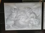 Tekeningen van katten, Ophalen of Verzenden