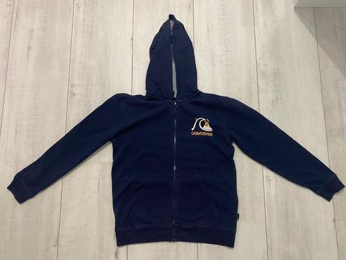 Quiksilver vest met rits - Maat 152 / 12 jaar - Donkerblauw, Kleding | Heren, Truien en Vesten, Zo goed als nieuw, Overige maten