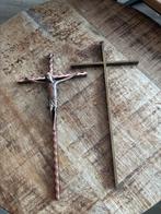 Twee metalen kruisjes - 25 cm, Ophalen of Verzenden