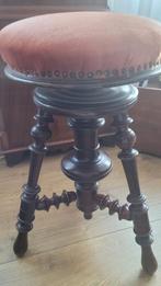 Mahonie pianokruk tabouret, Ophalen of Verzenden