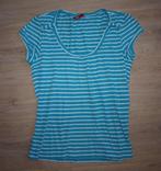 Blauw Wit Gestreept T-Shirt EDC by Esprit (M), Gedragen, Blauw, Esprit, Maat 38/40 (M)