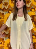 Vintage gele blouse / shirt - geel - 44 / XXL, Kleding | Dames, Blouses en Tunieken, Gedragen, Maat 42/44 (L), Vintage, Ophalen of Verzenden