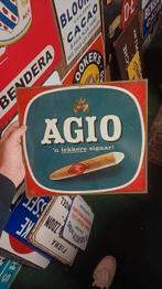 Reclamebord agio sigaren, Ophalen of Verzenden, Gebruikt, Reclamebord