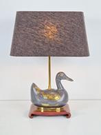Vintage eend tafellamp messing mid century ´70 regency lamp, N, Ophalen of Verzenden, N, Minder dan 50 cm