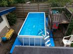 INTEX zwembad met pomp en EPDM solar mat, Tuin en Terras, Zwembaden, Gebruikt, Rechthoekig, Opzetzwembad, Minder dan 80 cm