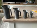 Tinnen maatbekers, Antiek en Kunst, Antiek | Tin, Ophalen of Verzenden