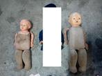 Vintage 2 oude poppen en bed poppenbedje speelgoed, Ophalen