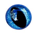 Oogjes hobbyhorse bruin/blauw ovale pupil 24 mm + oogleden, Ophalen of Verzenden, Nieuw