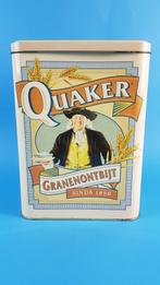 Quaker Ontbijtgranen blik, vintage, 24x11x11 cm. 7A7, Verzamelen, Ophalen of Verzenden, Gebruikt, Overige, Overige merken
