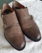 Santoni schoenen maat 9 +  /  43,5 double monk goodyear, Kleding | Heren, Schoenen, Ophalen of Verzenden, Bruin, Zo goed als nieuw