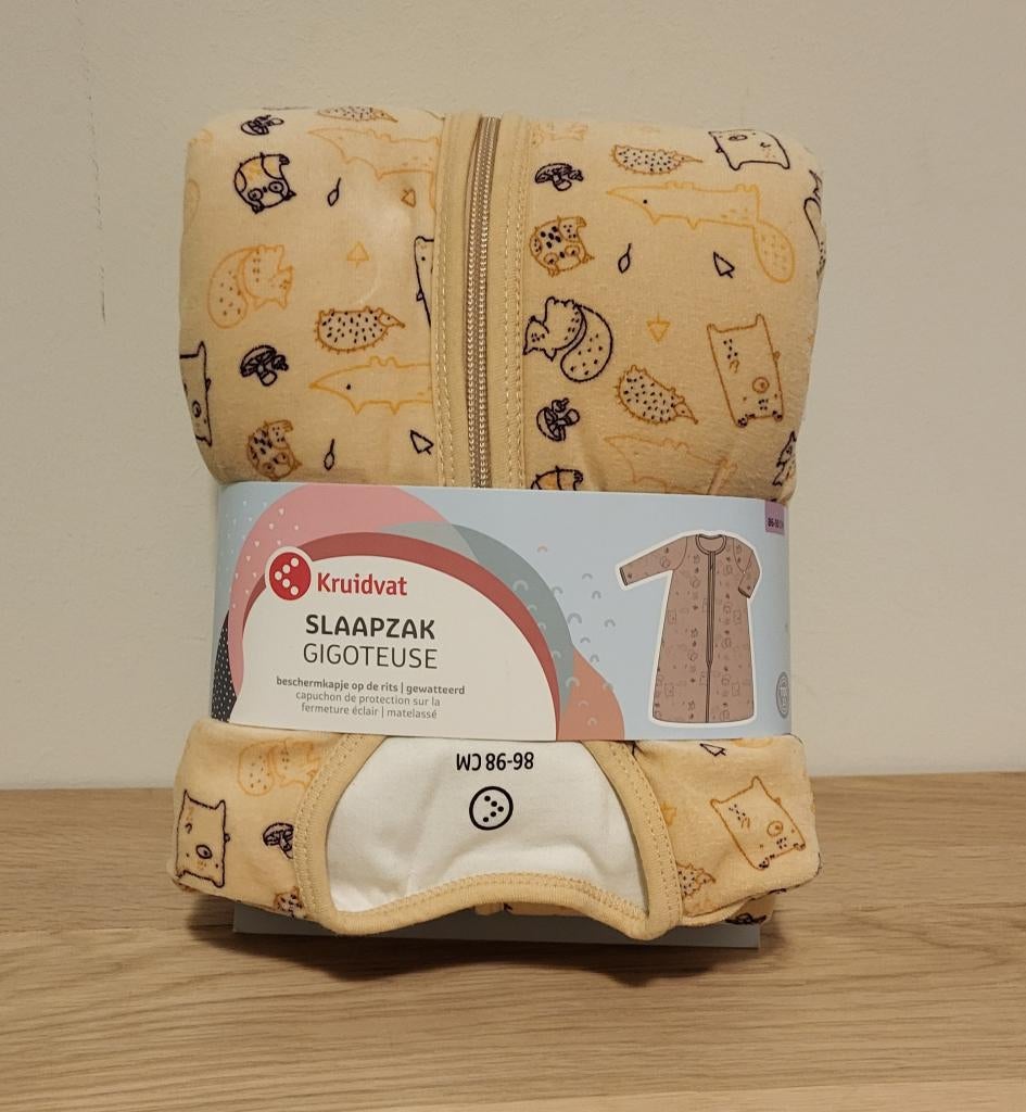 Nieuw! Kruidvat slaapzak, winter, lichtbruin, maat 86/98, Ophalen of Verzenden, Nieuw, 85 tot 100 cm, Slaapzak
