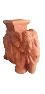 Grote terra cotta aardewerk olifant , plant tafeltje 1103, Huis en Inrichting, Zo goed als nieuw, Ophalen