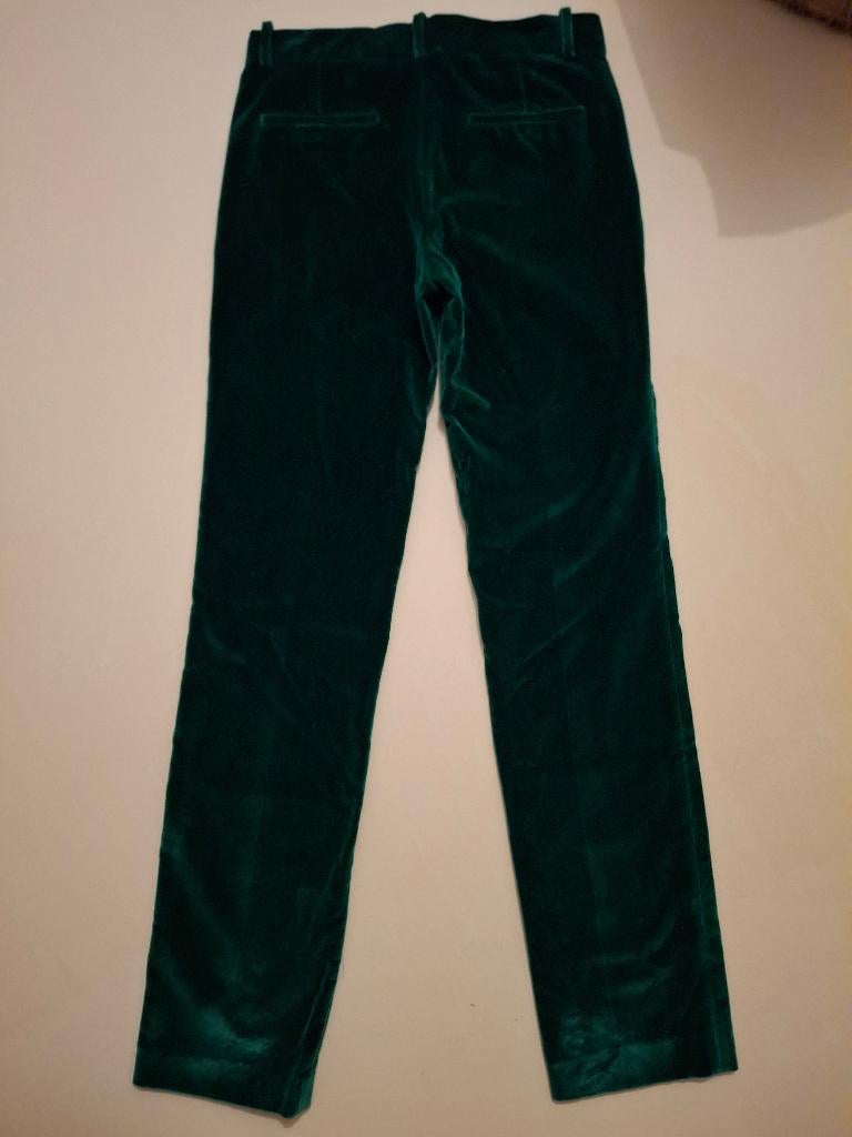 Feestkleding groene fluwelen broek XS, Kleding | Dames, Overige Dameskleding, Zara, Ophalen of Verzenden, Nieuw