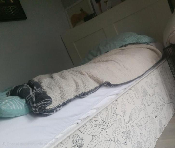 Bed studenten/kinder kamer, Huis en Inrichting, Slaapkamer | Bedden, Gebruikt, Eenpersoons, 120 cm, Overige maten, Hout, Crème