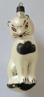 Oude kerstbal Kat, Ophalen of Verzenden