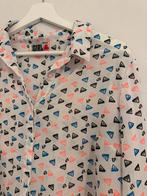 River island blouse maat S/M neon wit blauw roze zwart, Kleding | Dames, Blouses en Tunieken, Ophalen of Verzenden, Zo goed als nieuw