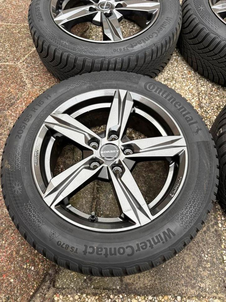 Borbet velgen met winterbanden zgan, Auto-onderdelen, Banden en Velgen, Velg(en), Zomerbanden, 16 inch, 205 mm, Nieuw, Ophalen of Verzenden