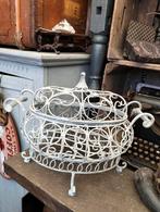 Brocante gietijzeren schaal met deksel jardinière, Antiek en Kunst, Ophalen of Verzenden