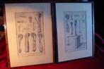 2 Antiek (koper) gravures Bernard Direx "Chirurgie, Verzenden