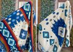 💙🧡NIEUW alpaca wol XL plaid deken sprei Loods 5 blauw, Ophalen of Verzenden, Nieuw