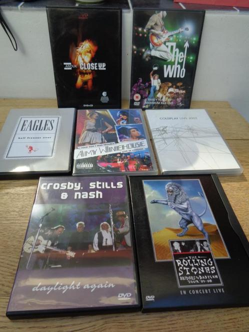 VARIOUS DVD'S 7 o.a Anouk-Eagles-Who-Stones-Coldplay-Who-Amy, Cd's en Dvd's, Dvd's | Muziek en Concerten, Gebruikt, Muziek en Concerten