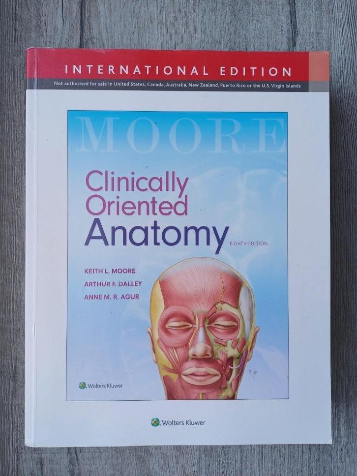 Clinically Oriented Anatomy (International 8e editie), Boeken, Studieboeken en Cursussen, Zo goed als nieuw, WO, Beta, Ophalen of Verzenden