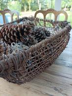 Grote ijzeren brocante decoratie mand, Ophalen of Verzenden, Zo goed als nieuw, Rond, Overige materialen