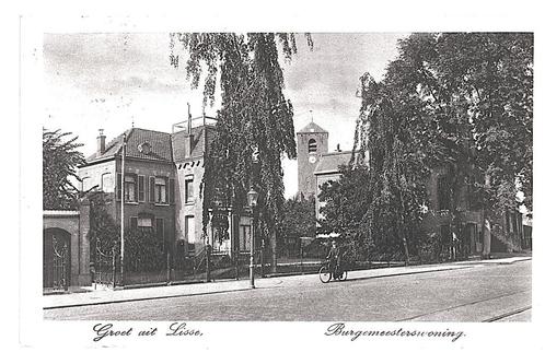 902852	Lisse	ZH Burgemeesterswoning	1929	Gelopen met postzeg, Verzamelen, Ansichtkaarten | Nederland, Gelopen, Zuid-Holland, 1920 tot 1940
