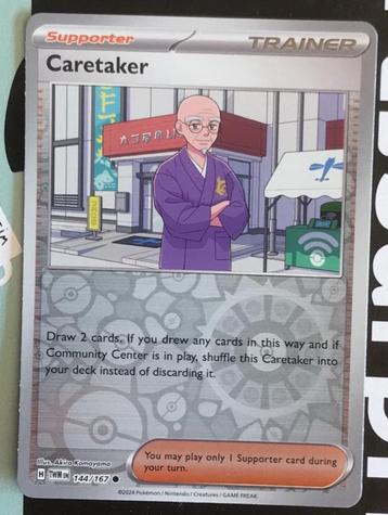Pokemon - Caretaker (TWM 144) Reverse holo.. beschikbaar voor biedingen