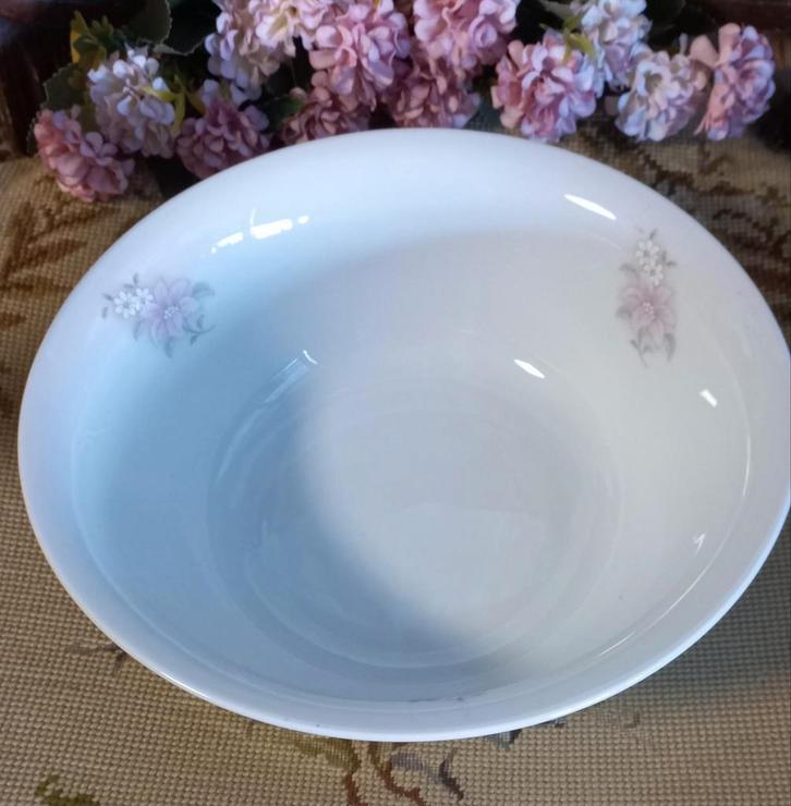 Mooie grote brocante kom, roze bloem, Royal Schwabap, Antiek en Kunst, Curiosa en Brocante, Ophalen of Verzenden