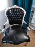 Barok Stoel met Zwarte Bekleding, Antiek en Kunst, Ophalen