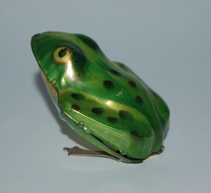 Twee koele kikkers: blik, Verzamelen, Speelgoed, Gebruikt, Ophalen of Verzenden