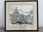 Anton Pieck  potloodtekening  oud Beijerland, Antiek en Kunst, Ophalen of Verzenden