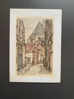 Kaart Begijnhofpoort Amsterdam - Beschreven, Antiek en Kunst, Kunst | Tekeningen en Foto's, Ophalen of Verzenden