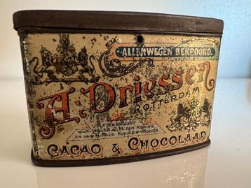 A. Driessen Rotterdam Cacao & Chocolaad Oud Blik Pastilles beschikbaar voor biedingen
