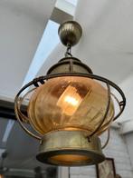 Prachtige brocante koperen kajuit lamp, Ophalen of Verzenden