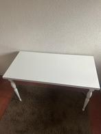 Linnmon Tafel wit blad 100x60cm met gedraaide poten, Ophalen, Gebruikt, Bureau