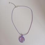 Ketting paars / lila met hanger, Paars, Ophalen of Verzenden, Zo goed als nieuw, Overige materialen