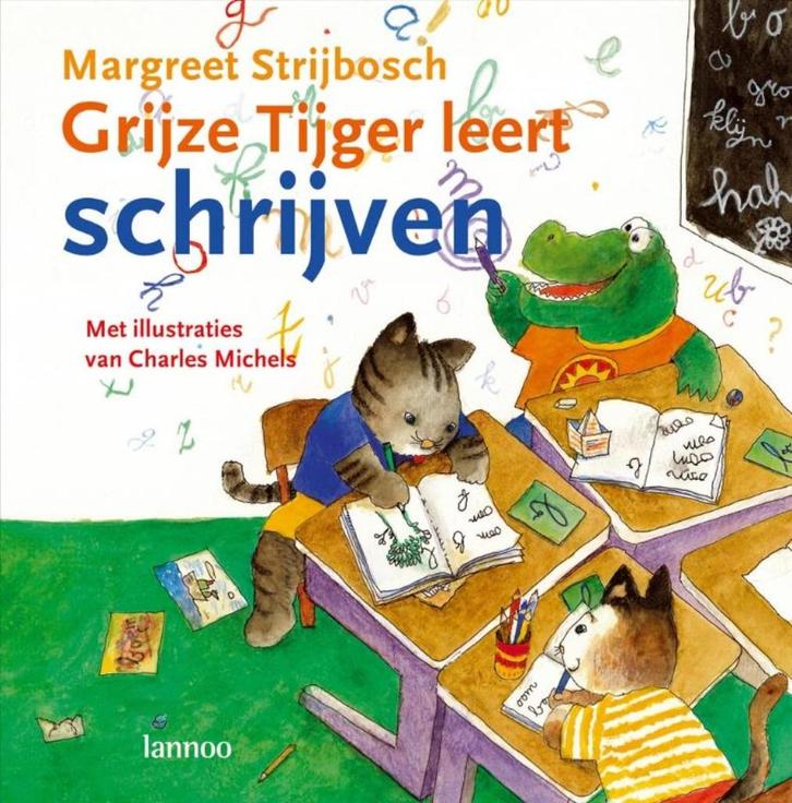 Grijze Tijger leert schrijven M.Strijbosch 9085681723, Boeken, Kinderboeken | Jeugd | 10 tot 12 jaar, Zo goed als nieuw, Ophalen of Verzenden