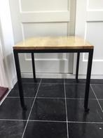 Sidetable, bijzet tafel van grenenhout en staal, Ophalen, 50 tot 100 cm, Zo goed als nieuw, Grenenhout