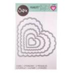 Sizzix framelits die set 5pk - hearts scallop 657562 , nu €9, Hobby en Vrije tijd, Kaarten | Zelf maken, Ophalen of Verzenden