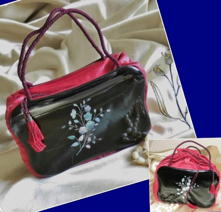 Antiek, Japans, lak damestasje., Antiek en Kunst, Kunst | Niet-Westerse kunst, Ophalen of Verzenden