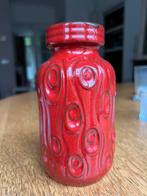 Vintage rode West-Germany Scheurich vaasje 288-15, Aardewerk of Porselein, Ophalen of Verzenden, Zo goed als nieuw, Minder dan 50 cm