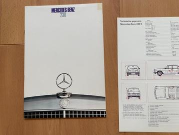 Mercedes-Benz 230 - + bijlage  -  Folder - Brochure beschikbaar voor biedingen