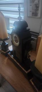 Antieke Schoorsteenklok met Kandelaars, Antiek en Kunst, Ophalen of Verzenden