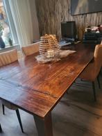 Tafel met 6 stoelen, Huis en Inrichting, Tafels | Eettafels, Ophalen, Gebruikt, 200 cm of meer, 50 tot 100 cm