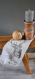 Houten decoratie bal en kandelaar, Ophalen of Verzenden, Zo goed als nieuw