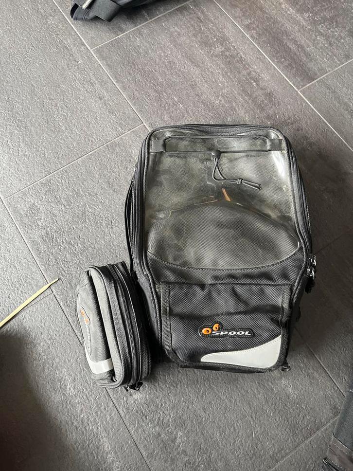 Spool Tanktas - Magneet & Spanband Bevestiging, Motoren, Accessoires | Koffers en Tassen, Gebruikt, Ophalen of Verzenden